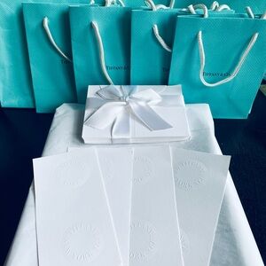 Tiffany & Co. Authentic, New. Tissue, Gift Bags, Embossed logo stickers & Cards.